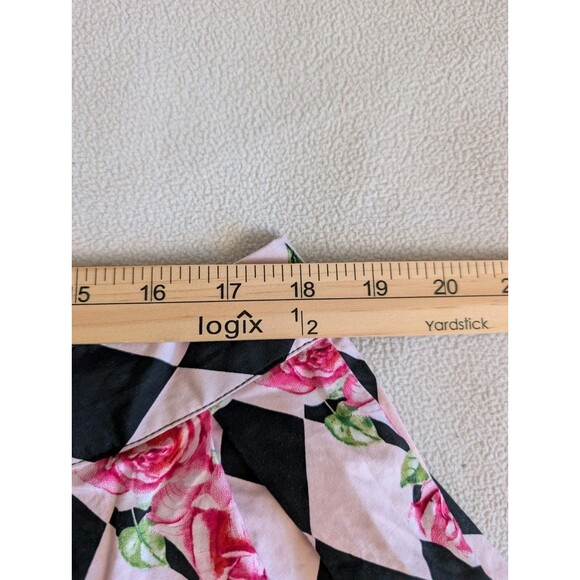 Hell Bunny Women’s Floral Rose Checkered Print 50s Full Skirt Pockets 3XL Swing - Picture 7 of 8
